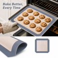 thumbnail image 3 of Silicone Fiberglass Baking Mat, Non Stick Heat Resistant Oven Liner 8.3x8.3 Inch (21x21cm) Gray, Reusable Dishwasher Safe Baking Tray Liner for Oven Cooking, 3 of 6