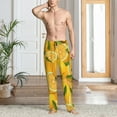 thumbnail image 2 of Honiee Yellow Limes for men - a sleek fusion of Straight Pajama Pants, versatile Lounge Pants, and cozy Sleepwear, all rolled into one-Large, 2 of 6
