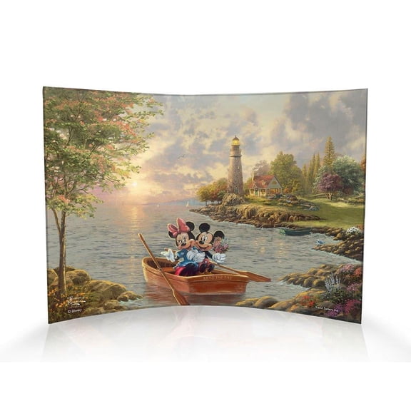 Disney (Mickey and Minnie Mouse - Lighthouse Cove) 10" x 7" Curved Acrylic Print ACP1007CUR596