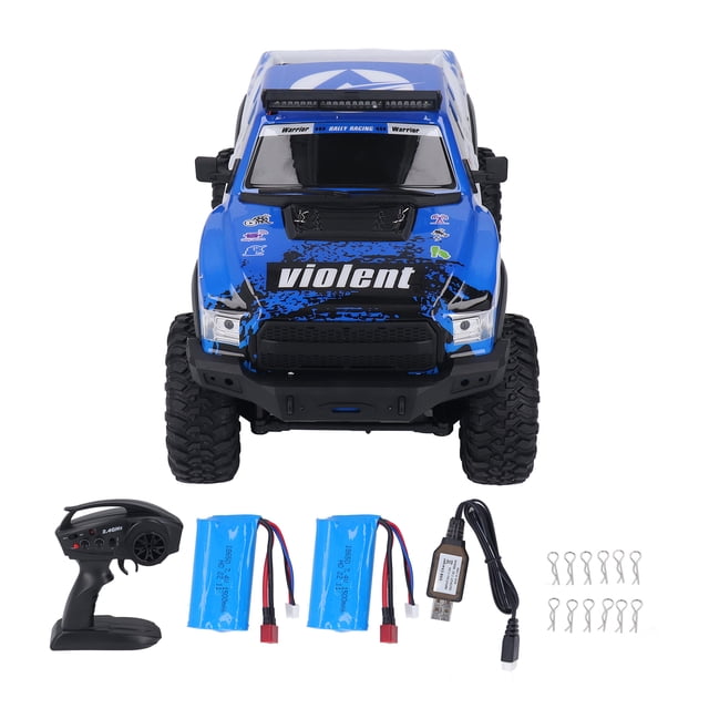 Vehículo oruga RC 1 / 10 Proporción 2.4GHz Luz LED de tracción a las cuatro ruedas 1500mah 15 km / h neumático de Goma RC vehículo oruga 2 batería para niños adultos zp1010
