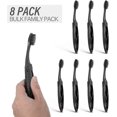 thumbnail image 2 of 8 Pack Dark Gray Foldable Travel Toothbrushes, Individually Wrapped Portable Charcoal Toothbrushes, Medium Soft Bristle For School, 2 of 5