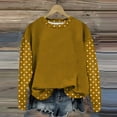 thumbnail image 2 of Women Loose Casual Sweatshirts Polka Dot Print Long Sleeve Comfy Pullover Tops Crew Neck Sweatshirt Fashion, 2 of 4