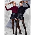 thumbnail image 2 of Medias de red Skylety para mujer, talla grande, 6 pares, negras, 2 of 6