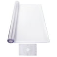 thumbnail image 1 of KFFKFF Clear Plastic Tablecloth, Dimensions 40 x 80 Inch, Thickness 2.0 mm, Rectangular PVC Desk Cover, Water-Resistant and Simple to Clean, Ideal for Office, Dining Room, Dresser, and Night Stand, 1 of 9