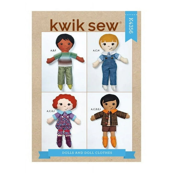 Kwik Sew Sewing Pattern 4356 - Dolls & Doll Clothes , Size: OS (One Size)