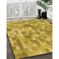thumbnail image 2 of Ahgly Company Indoor Round Patterned Saffron Yellow Area Rugs, 4' Round, 2 of 6