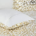 thumbnail image 3 of Home Essence Gold Metallic Leopard Printed 5 Piece Ivory Duvet Cover Set, Full/Queen, 3 of 18