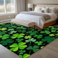 thumbnail image 4 of Rectangle Area Rugs 5 x 8 Ft, Saint Patrick's Day Non-Slip Residential Carpet, Spring Farmhouse Botanical Clovers Indoor Crawling Mats Runner Rugs for Living Room/Dining Room/Bedroom, 4 of 8