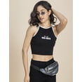 thumbnail image 5 of Moomaya Casuals, Round Neck Crop Top, Sleeveless Solid Sporty Tee Tshirt, 5 of 9