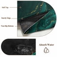 thumbnail image 6 of 2x3 Ft Entryway Area Rug, Green Marble Kitchen Rug Runner Washable Floor Mat, Gold Abstract Vintage Modern Ombre Art Non Slip Indoor Door Mat Throw Carpet for Bathroom Living Room Bedroom, 6 of 8