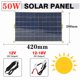 thumbnail image 3 of Bomba de agua solar de 50 W y 12 V, bomba de agua solar de silicio monocristalino, funcionamiento continuo, bajo nivel de ruido, 4 minutos de CC para calentador de agua, lavavajillas, caravana kaili Sencillez, 3 of 4