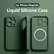 thumbnail image 2 of Original Liquid Silicone For MagSafe Phone Cases For iPhone 15 13 12 11 14 Pro Max Mini X XR XS 7 8 Plus SE 2020 Case Back Cover, 2 of 5
