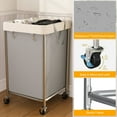 thumbnail image 4 of BGTREND 160L Large Laundry Basket with Wheels, Double Laundry Hamper Rolling, Clothes Hamper Cart for Laundry, Bedroom, Bathroom and Dorm, Gray, 4 of 8