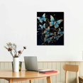 thumbnail image 3 of COMIO  Colorful Butterfly Wall Art, Vibrant White Gold Blue Red Butterfly Canvas Print, Modern Home Office Wall Decoration, 3 of 5