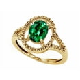 thumbnail image 2 of Tommaso Design� Oval 8x6mm Simulated Emerald Ring, 2 of 9