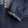 thumbnail image 4 of Abaya Dress for Elegant Women's Long Sleeve Linen Blouse Dress Tunic Style Loose Fit Muslin Top for Casual and Occasions, 4 of 7