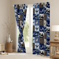 thumbnail image 3 of Feelyou Deer Duck Black Out Curtains, Blue Plaid Curtains Pack of 2 (42x63 Each), 3 of 6