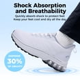 thumbnail image 6 of AOV Womens Wide Toe Box Walking Shoes Arch Support Running Shoe Plantar Fasciitis Tennis Sneakers Orthotic for Pain Relief WhiteGrey Size 7.5, 6 of 8