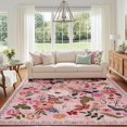 thumbnail image 1 of GUHNNHUIJ Living Room 6x9 Area Rugs Machine Washable Ultra-Thin Soft Non Slip Carpet Rug Vintage Boho Flower Stain Resistant Large Rug for Bedroom Dining Room Indoor Nursery Guest Room Ho, 1 of 9