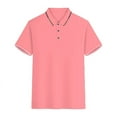thumbnail image 4 of Polo Shirts for Men Summer Simple Solid Quarter Button Golf Tees Tops Business Casual Vacation Slim Fit Lapel T-Shirts, 4 of 7