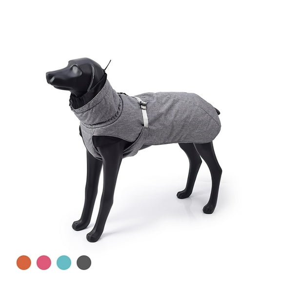 Pefilos New Style Winter Dog Jacket for Small Dogs Girl with Waterproof Warm Dog Coats for Large Dogs Polyester Filling Fabric Pet Jackets for Dogs, Gray S
