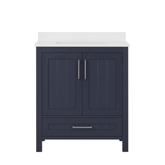Ove Decors Kansas 30 W x 19" D Freestanding Bathroom Vanity with Sink, Midnight Blue
