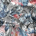 thumbnail image 5 of Ambesonne Watercolor Valance Pack of 2, Flamingo with Zebra, 54"X18", Blue Black Coral, 5 of 5