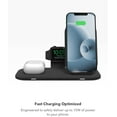 thumbnail image 3 of mophie wireless charging stand+ Wireless charging stand and pad with USB-A port. for AirPods Apple Watch iPhone Samsung Galaxy Qi-enabled Devices, 3 of 8