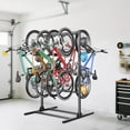 thumbnail image 2 of Freestanding Bike Storage Stand for Garage, Heavy Duty 7 Bikes and Helmets Vertical Floor Rack, 2 of 2