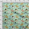 thumbnail image 3 of oneOone Silk Tabby Light Mint Green Fabric Dog Cartoon Craft Projects Decor Fabric Printed By The Yard 42 Inch Wide-LK, 3 of 5