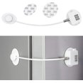 thumbnail image 1 of Cerraduras con combinación numérica para armarios, alacenas, refrigeradores y congeladores, cerraduras de seguridad para niños, seguridad para el hogar, color blanco, adhesivo 3M, sin residuos, 1 of 5