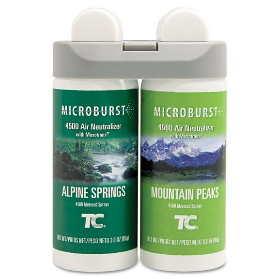 Rubbermaid Commercial Microburst Duet Refills Alpine Springs/Mountain Peaks 3oz 4/Carton 3485950