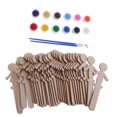 thumbnail image 1 of 32 Piezas de Sin Terminar Palillos de Artesanía de Juguete para Scrapbooking DIY Gloria Muñecas de madera, 1 of 9