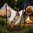 thumbnail image 7 of G TALECO GEAR Hammock Chair with Stand, Heavy-duty Hanging Chair with Stand, Sturdy Swing Chair Stand 350lbs, Hammock Chair Included, for Indoor Outdoor, White, 7 of 7