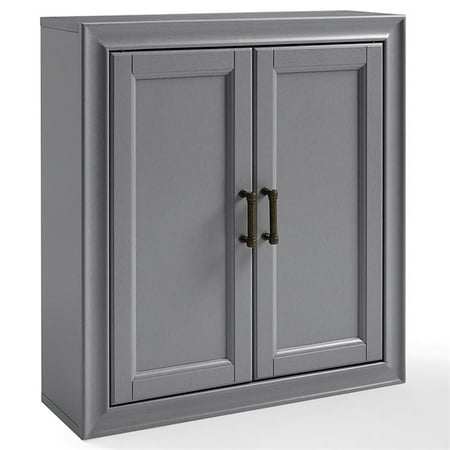 Crosley Furniture Tara Wall Cabinet In Vintage Grey Walmart Com