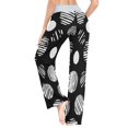 thumbnail image 6 of Women's Long Sleep Pants Home Pants Sleep Pants Wide-Leg Pants Design Elastic Fabric Casual Pants XL Fringe Circle, 6 of 7