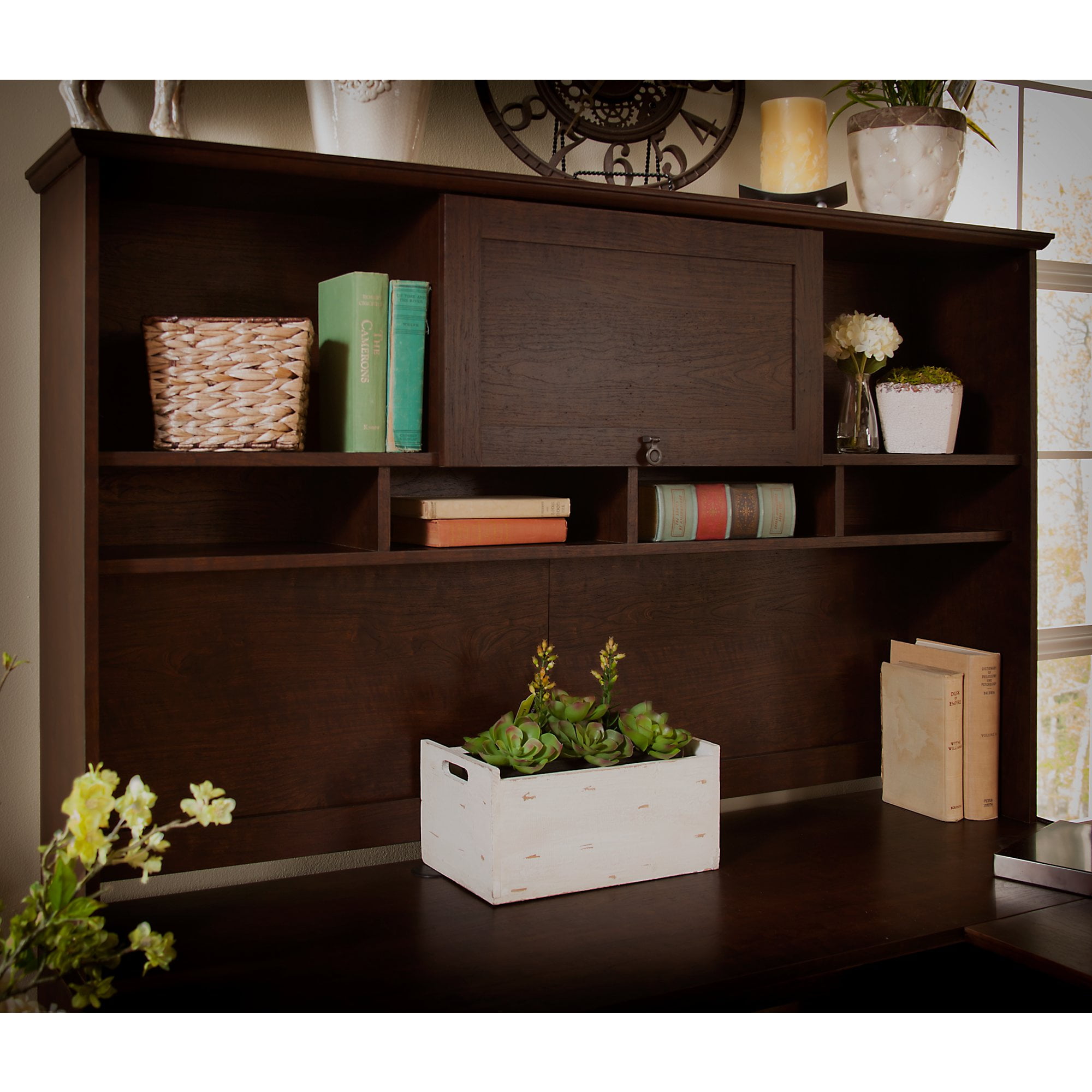 Bush Furniture Buena Vista 60W Hutch in Madison Cherry