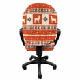 thumbnail image 3 of Ethnic Office Chair Slipcover, South American Traditional Ornaments with Llama and Folk Motifs, Protective Stretch Decorative Fabric Cover, Standard Size, Burnt Sienna Brown, by Ambesonne, 3 of 5