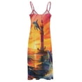thumbnail image 4 of Sunset Jumping Dolphin Design Sleeveless Dress Woman Fashion Long Dresses Women's Summer Suit Dress 2025, 4 of 6
