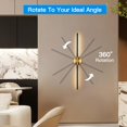 thumbnail image 4 of Candelabros de pared TaoFiaco de 80 cm con mando a distancia, funciona con pilas, negro y dorado, 4 of 8