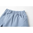 thumbnail image 3 of LittleSpring Little Boys School Uniform Shorts with Elastic Waist 5T Cargo Shorts Casual Solid Blue, 3 of 6