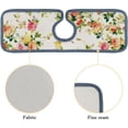 thumbnail image 5 of SKYSONIC Faucet Absorbent Mat 4 Pcs Retro Small Flowers Kitchen Faucet Splash Catcher Washable Counter Drying Pads Behind Faucet for Kitchen Bathroom, 5 of 7