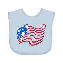 Inktastic Stylized American Flag Fourth of July Boys or Girls Baby Bib