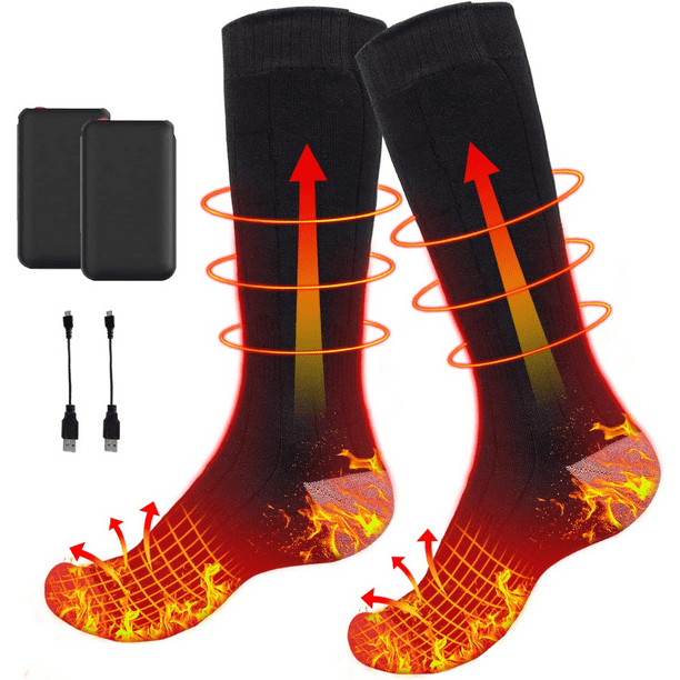 Rechargeable Electric Heated Socks for Men Women,4000mAh Battery
