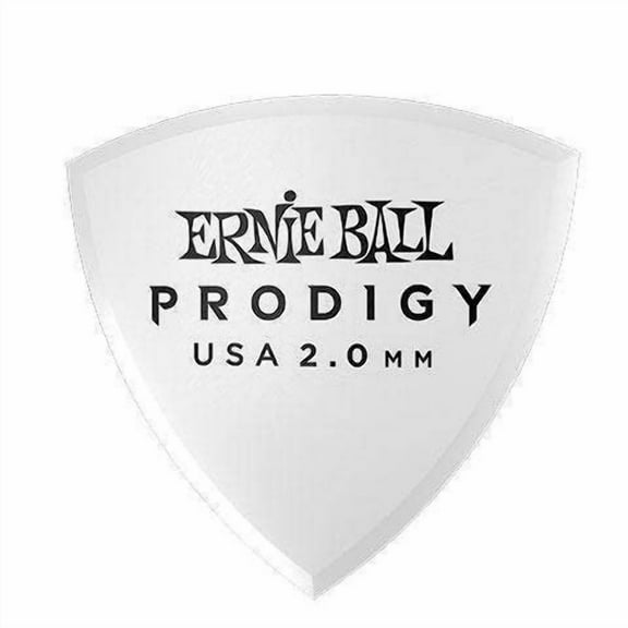 Ernie Ball 9337 Prodigy Picks, White Shield, 6 Pack, 2.0mm