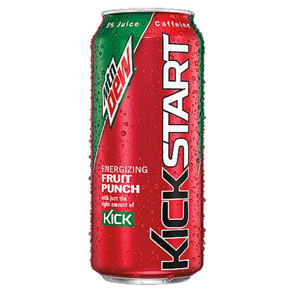 Mountain Dew Kickstart Fruit Punch 16 Oz Cans Pack of 12