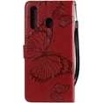 thumbnail image 3 of for Samsung Galaxy A30 Case, Galaxy A20 Case PU Leather Butterfly Embossing Flip Wallet Cover Fold Stand Smartphone Phone Case for Samsung Galaxy A30 / A20 Butterfly red KT, 3 of 12