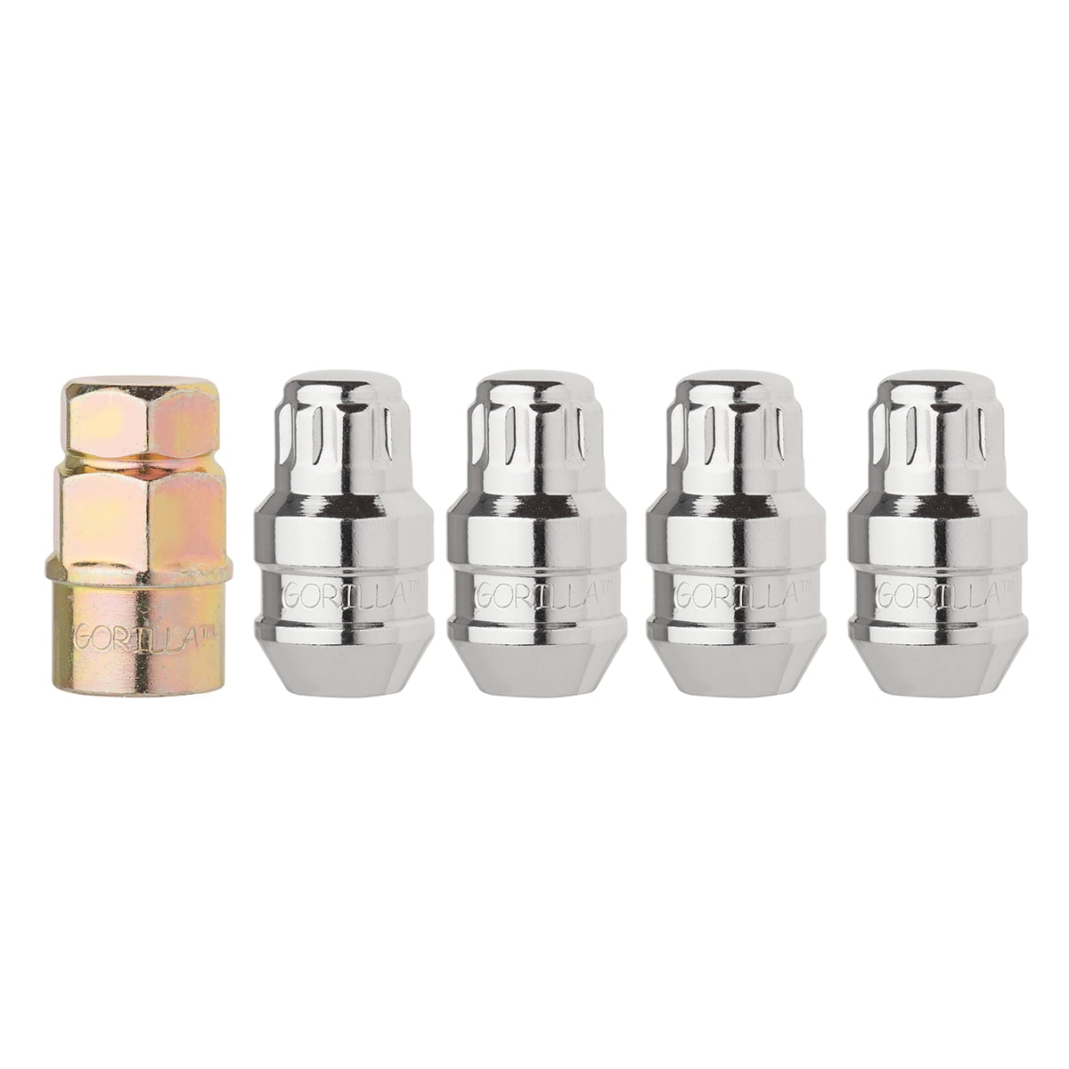 Set of 4 Chrome Closed Acorn Locking Lug Nuts/Wheel Locks M12x1.50