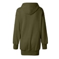 thumbnail image 7 of Karymi Dresses for Women for Women Casual Solid Hooded Sweatshirt Dress, Drop Shoulder Long Sleeve Front Kangaroo Pocket Oversized Mini Hoodie Dress, 7 of 7