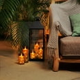 thumbnail image 5 of Homemory Flameless Candles with Embedded Star String Fairy Lights, Battery Operated Candles, LED Candles, Fake Candles with Remote Control and Timer, Gray Acrylic, Set of 5(H4 5" 6" 8" 8"), 5 of 5